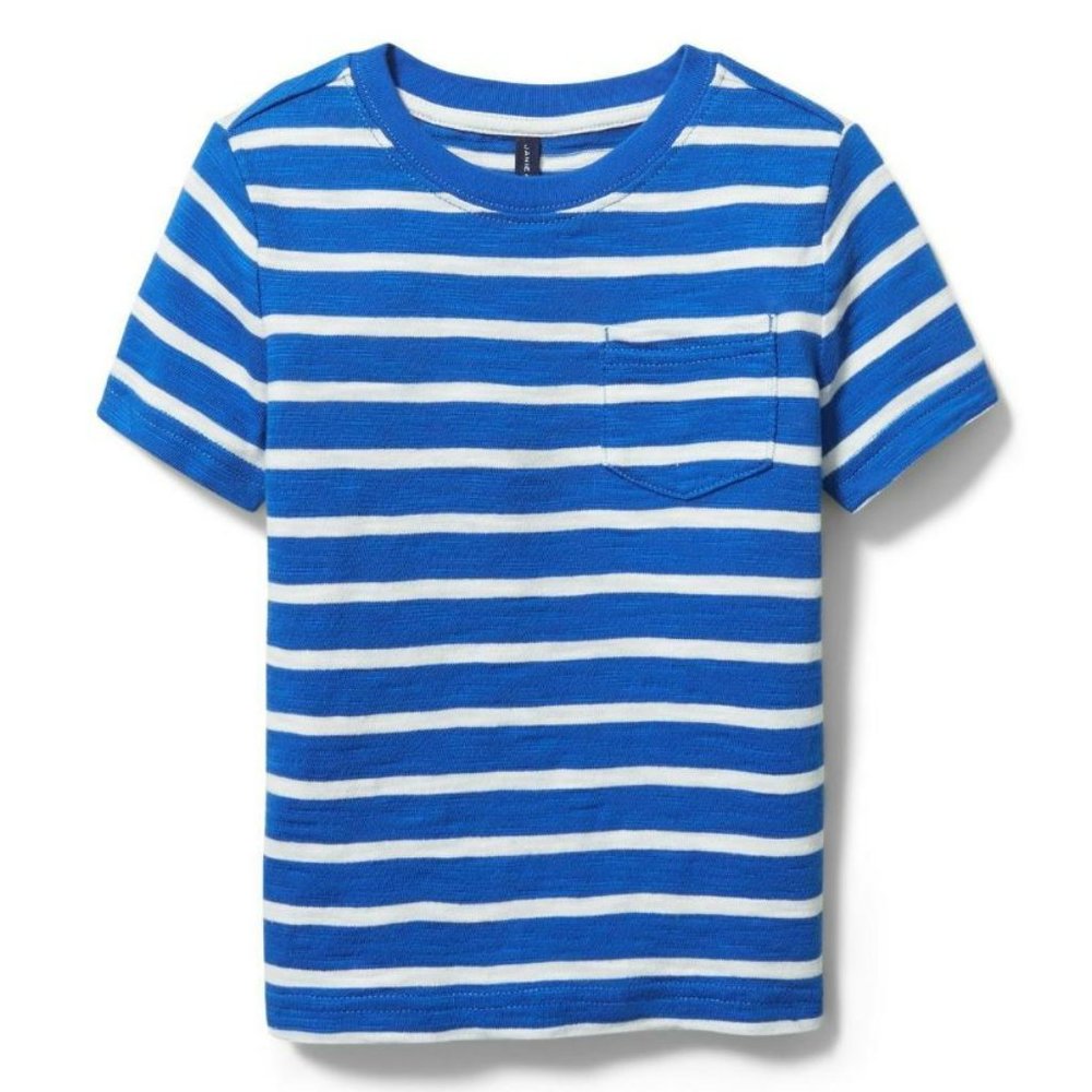 NWT JANIE AND JACK STRIPED SLUB POCKET TEE SZ 16